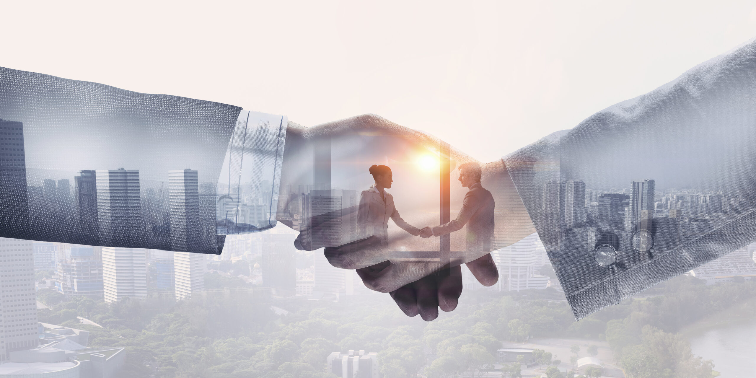 Partners,Shaking,Hands,.,Mixed,Media